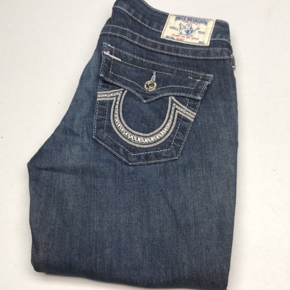 MADE IN USA 🇺🇸 LIKE NEW TRUE RELIGION SKINNY JEANS 29x32 🇺🇸 - Picture 1 of 11